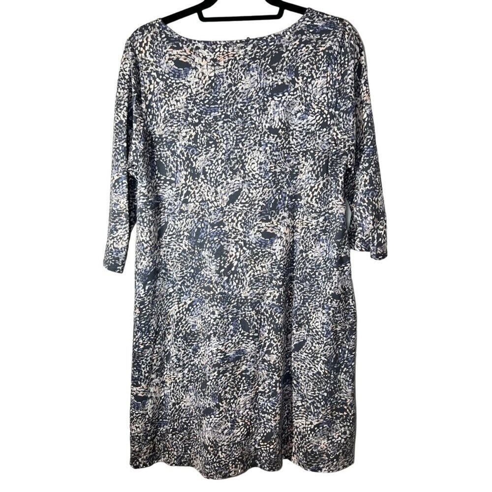 PureJill Women's Knit Casual A-Line Dress Taupe & Cream Petite Size M - Picture 7 of 10